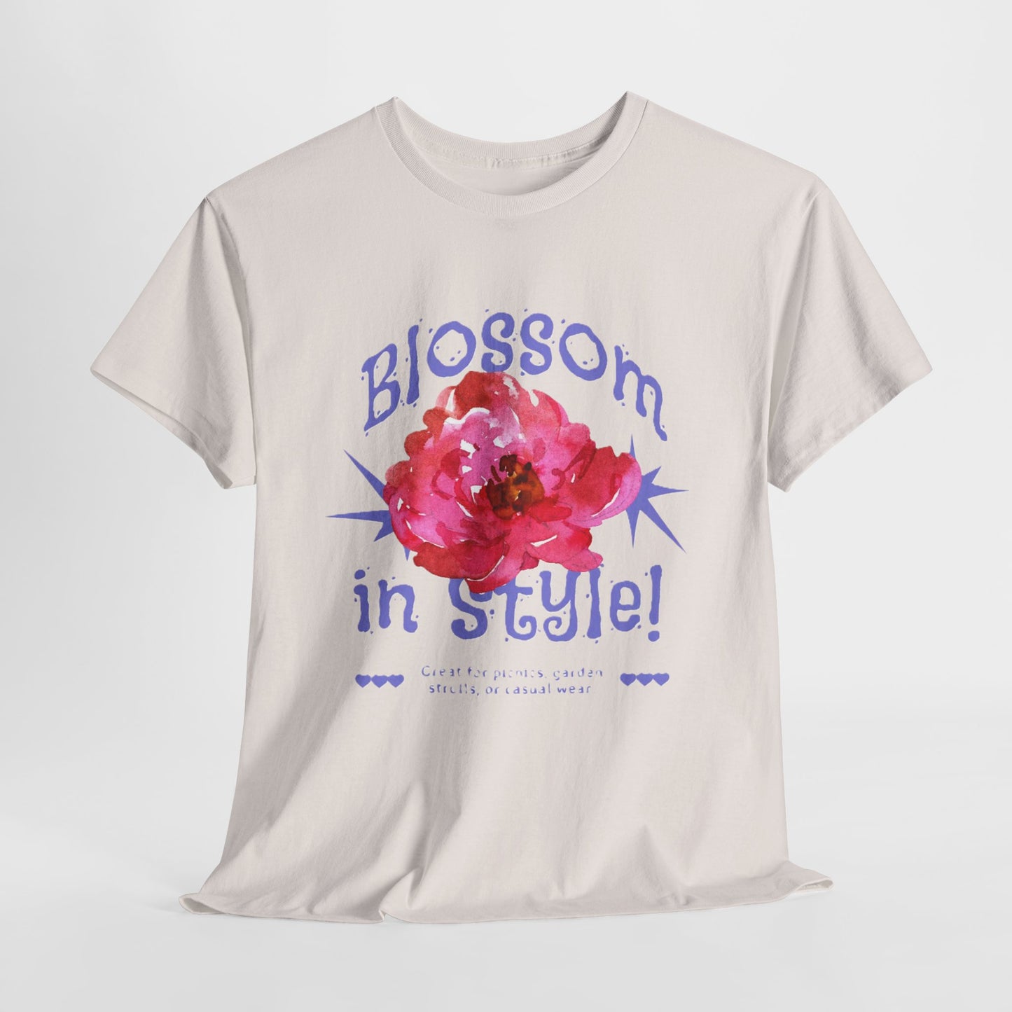 Blossom in Style Women's Heavy Cotton Tee, Floral Graphic T-Shirt, Summer Vibes Shirt, Trendy Casual Wear, Gift for Flower Lovers, [...]