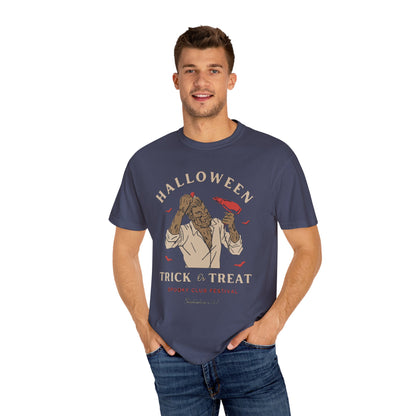 Halloween Trick or Treat Men T-Shirt, Spooky Shirt, Autumn Apparel, Fall Fashion, Halloween Costume, Trick or Treat Tee
