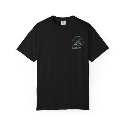 Summit Adventure Man's Garment-Dyed T-shirt | Nature Lover Tee | Hiking Shirt | Outdoor Apparel | Perfect Gift for Explorers