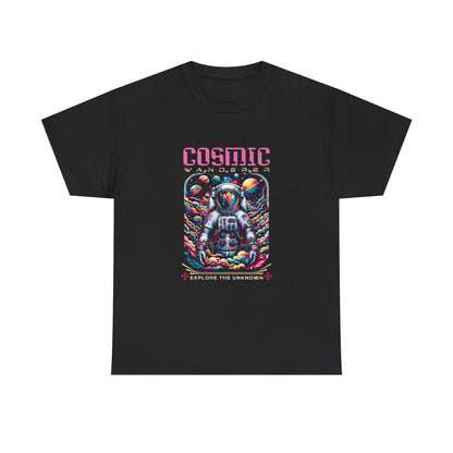 Cosmic Voyager Tee, Explore the Unknown Graphic T-Shirt, Space Theme Apparel, Unisex Cotton Tee, Gift for Space Lovers, Unique Casual Wear