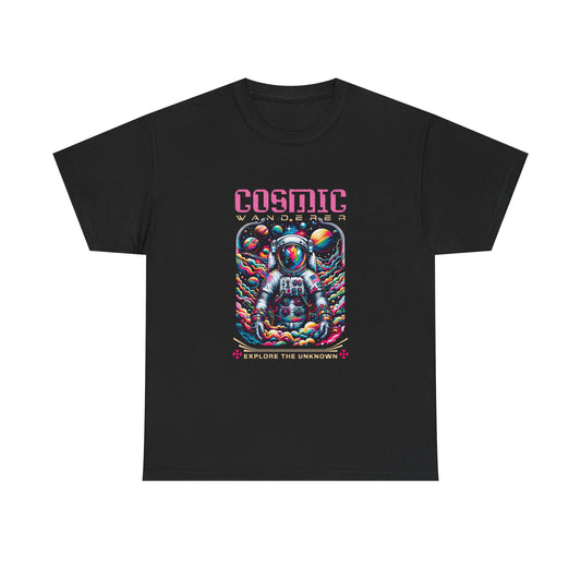 Cosmic Voyager Tee, Explore the Unknown Graphic T-Shirt, Space Theme Apparel, Unisex Cotton Tee, Gift for Space Lovers, Unique Casual Wear