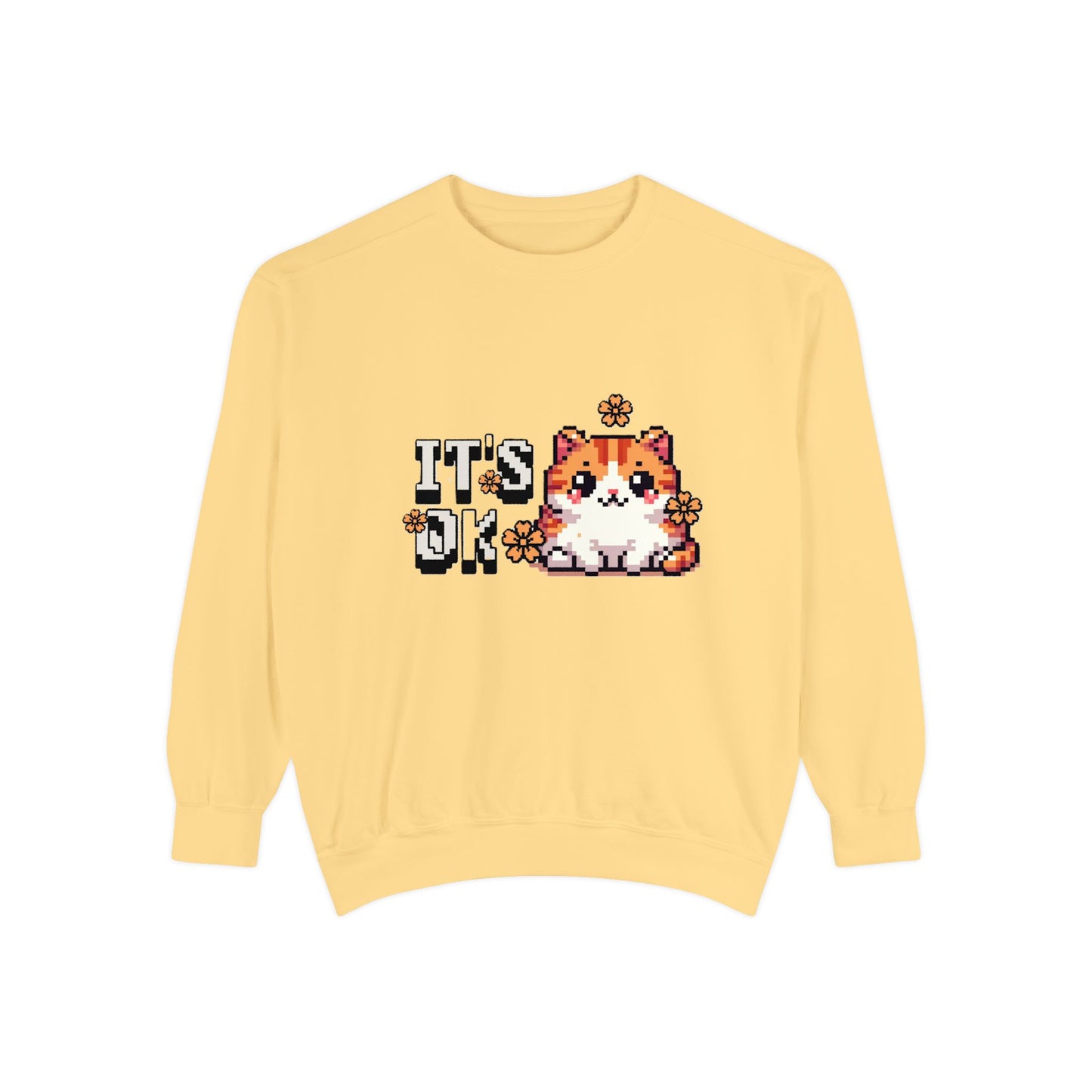Cute Cat Sweatshirt - Cozy Unisex Apparel for Cat Lovers, Perfect Gift for Birthdays, Casual Days, or Self-Care