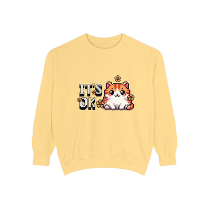 Cute Cat Sweatshirt - Cozy Unisex Apparel for Cat Lovers, Perfect Gift for Birthdays, Casual Days, or Self-Care