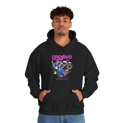 Retro Groove Hooded Sweatshirt, Music Sweatshirt, Festival Hoodie, Unisex Sweatshirt, Chill Vibes Hoodie, Gift for Music Lovers