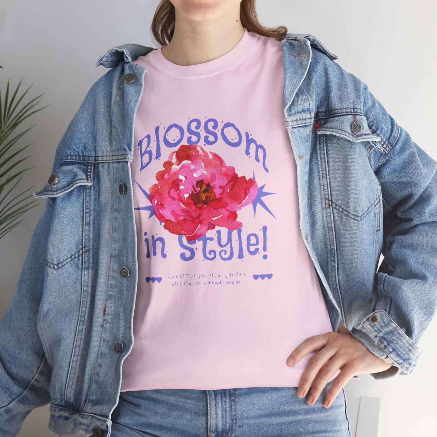 Blossom in Style Women's Heavy Cotton Tee, Floral Graphic T-Shirt, Summer Vibes Shirt, Trendy Casual Wear, Gift for Flower Lovers, [...]