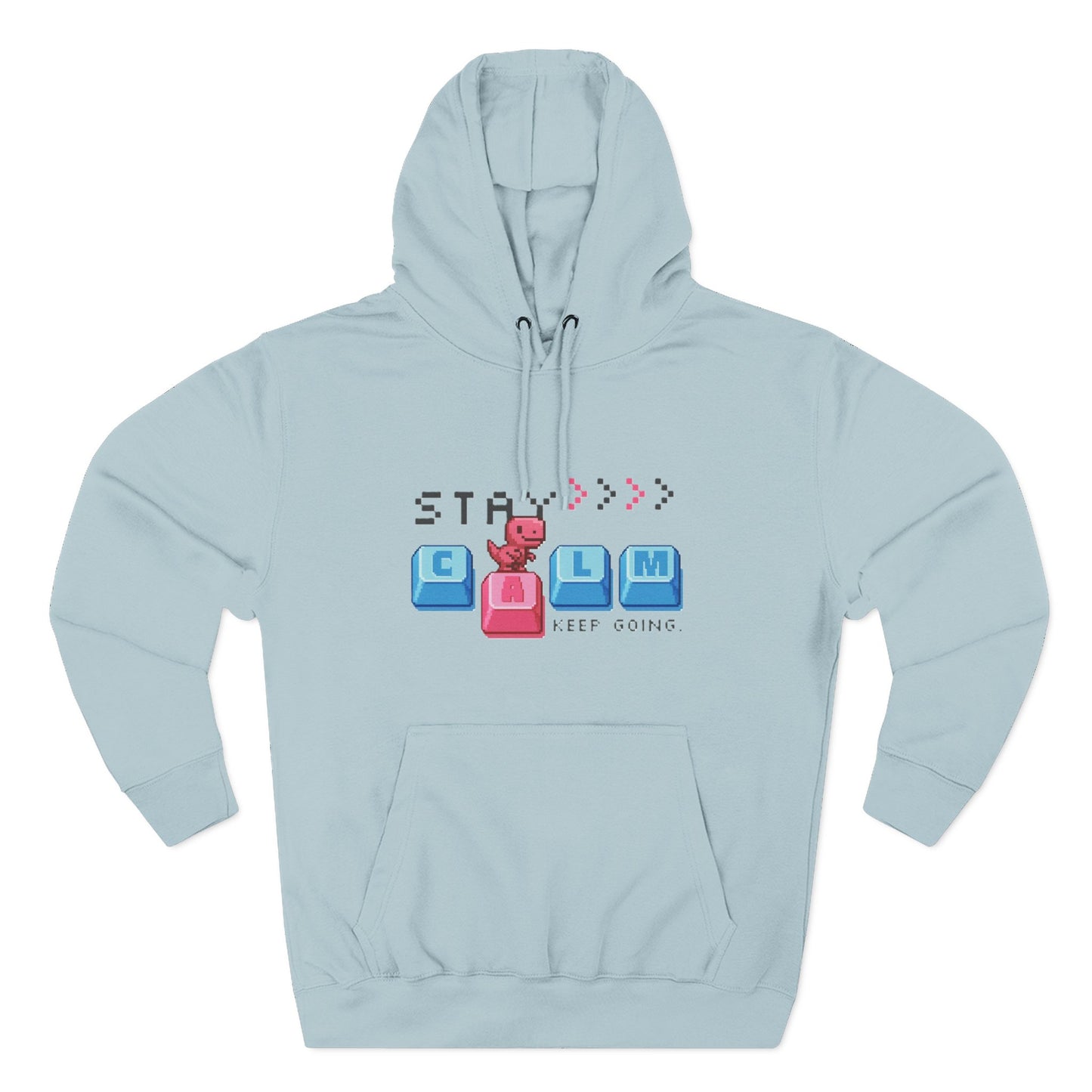 Stay Calm Fleece Hoodie, Cozy Sweatshirt for Relaxation, Gifts for Him/Her, Motivational Apparel, Perfect for Fall/Winter