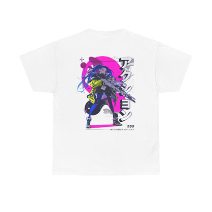 Anime Graphic Tee, Man's Cotton T-Shirt, Retro Aesthetic Apparel, Casual Streetwear, Gift for Fans