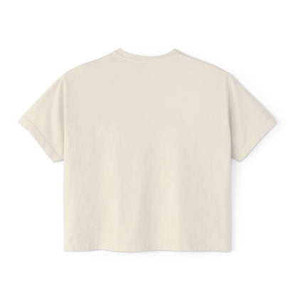 Women's Boxy Tee - Never Settle, Casual Chic Shirt, Gift for Her, Trendy Summer Top, Inspiring Graphic Tee
