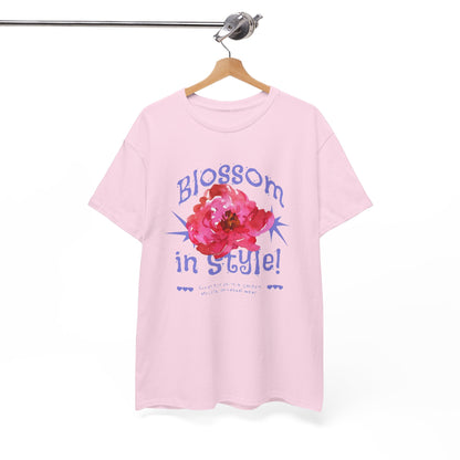 Blossom in Style Women's Heavy Cotton Tee, Floral Graphic T-Shirt, Summer Vibes Shirt, Trendy Casual Wear, Gift for Flower Lovers, [...]