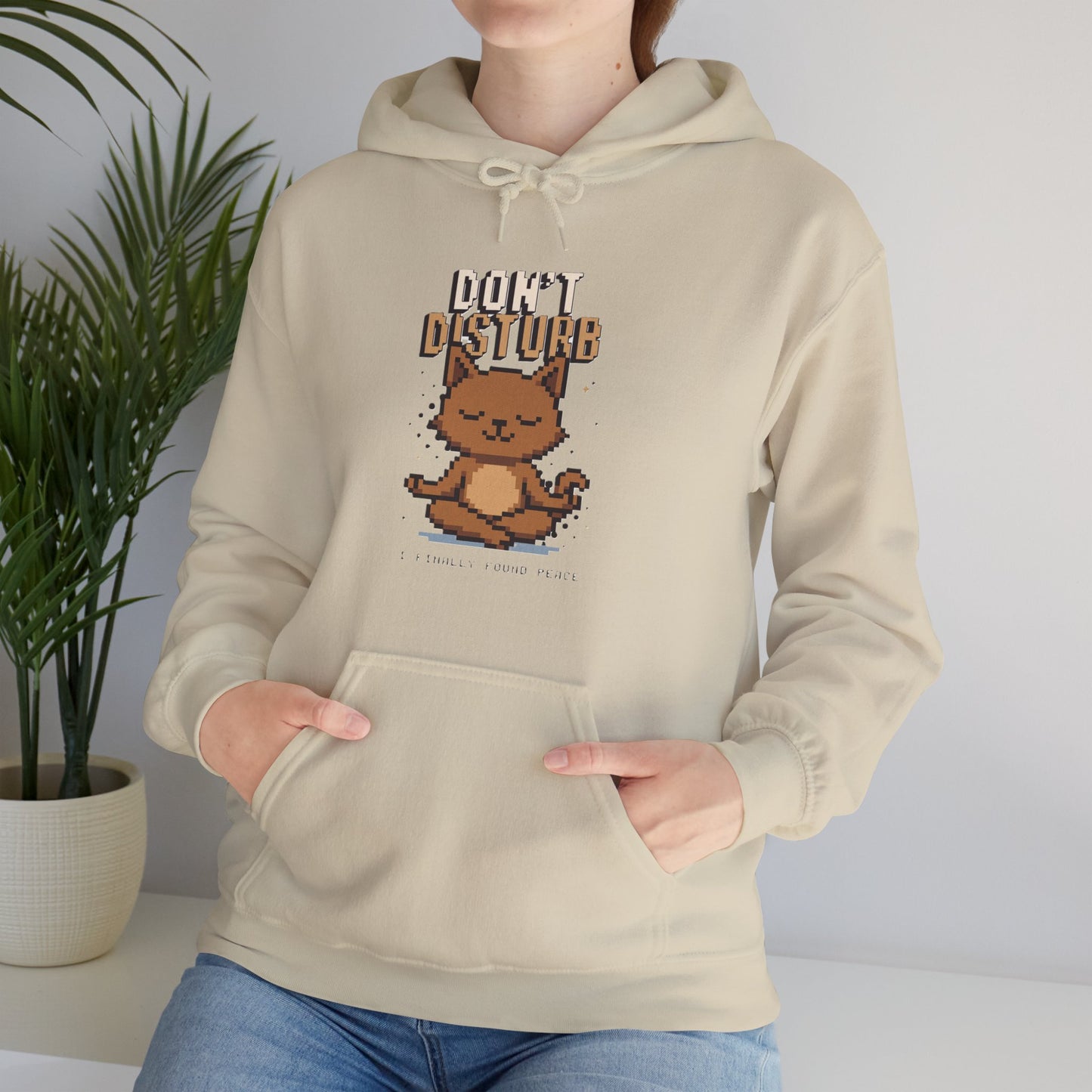 Cozy Cat Hoodie, Unisex Sweatshirt, Funny Cat Lover Gift, Relaxed Casualwear, Perfect for Animal Lovers, Birthday Gift, Staycation Apparel