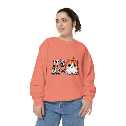 Cute Cat Sweatshirt - Cozy Unisex Apparel for Cat Lovers, Perfect Gift for Birthdays, Casual Days, or Self-Care