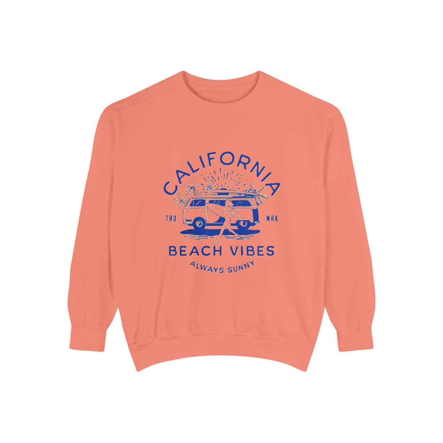 California Beach Vibes Sweatshirt, Cozy Beach Hoodie, Summer Casual Wear, Gift for Beach Lovers, Unisex Relaxed Fit Sweater