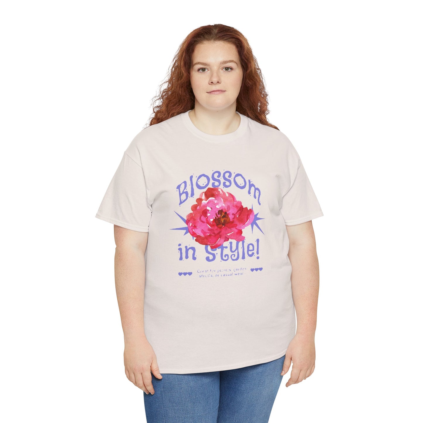Blossom in Style Women's Heavy Cotton Tee, Floral Graphic T-Shirt, Summer Vibes Shirt, Trendy Casual Wear, Gift for Flower Lovers, [...]