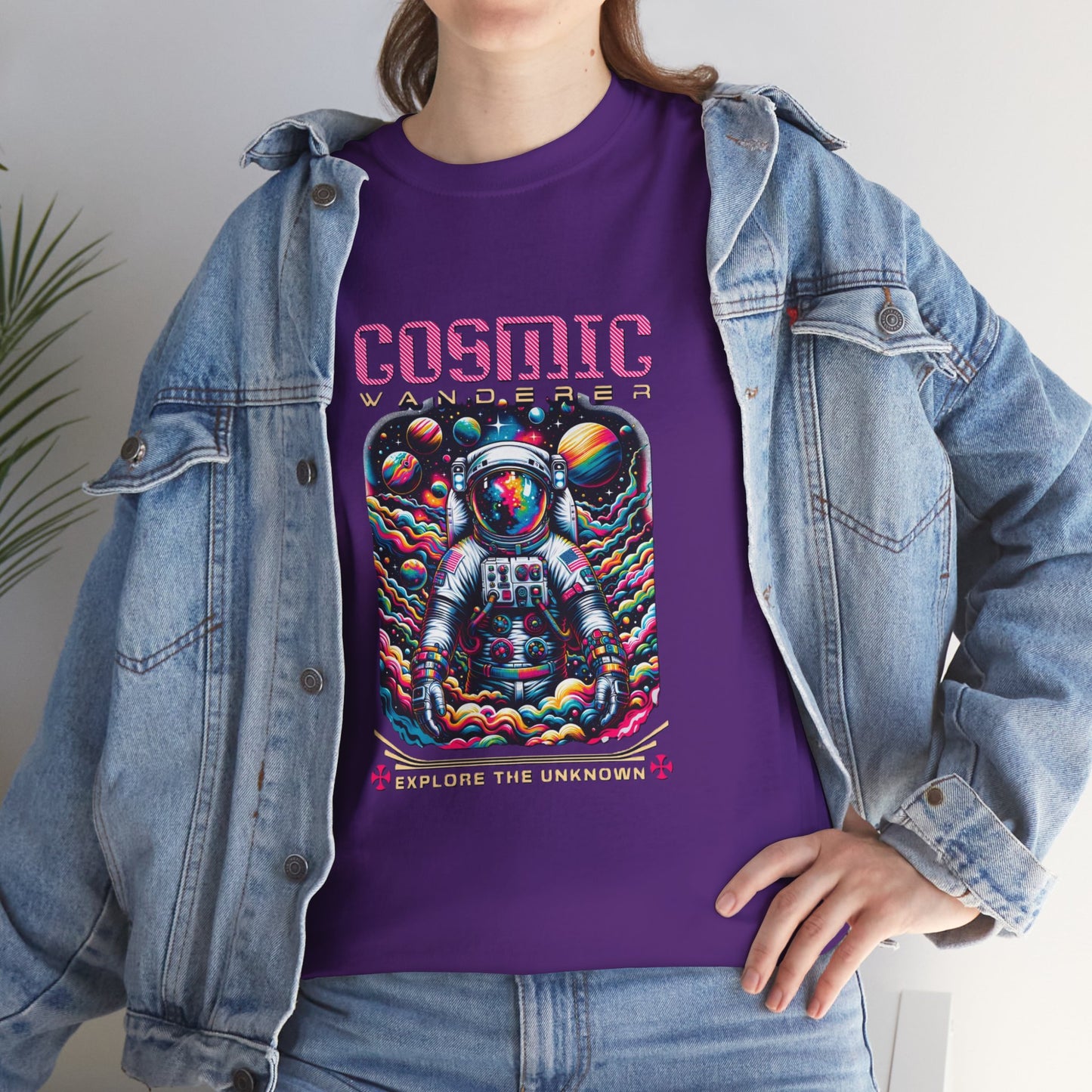Cosmic Voyager Tee, Explore the Unknown Graphic T-Shirt, Space Theme Apparel, Unisex Cotton Tee, Gift for Space Lovers, Unique Casual Wear
