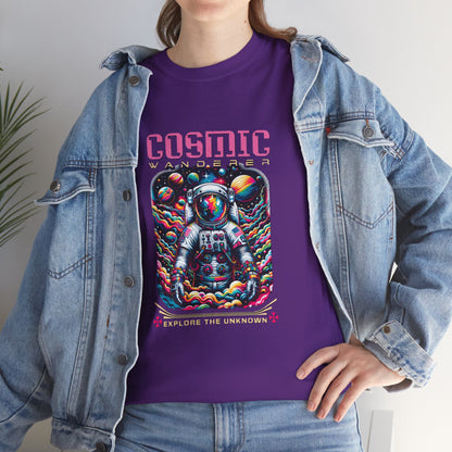 Cosmic Voyager Tee, Explore the Unknown Graphic T-Shirt, Space Theme Apparel, Unisex Cotton Tee, Gift for Space Lovers, Unique Casual Wear