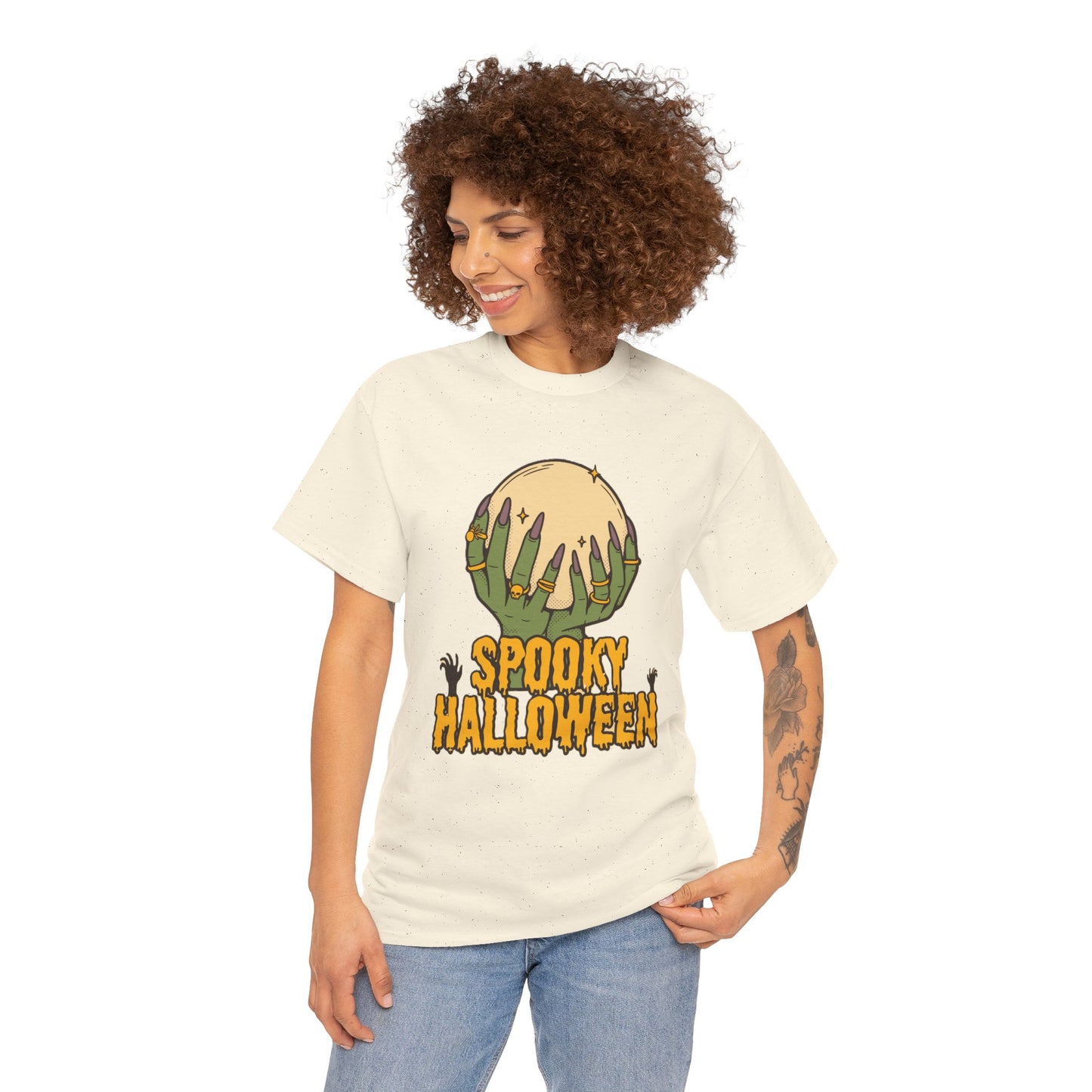 Spooky Halloween Tee, Halloween Apparel, Fall Fashion, Trick or Treat woman Shirt, Casual Halloween Outfit
