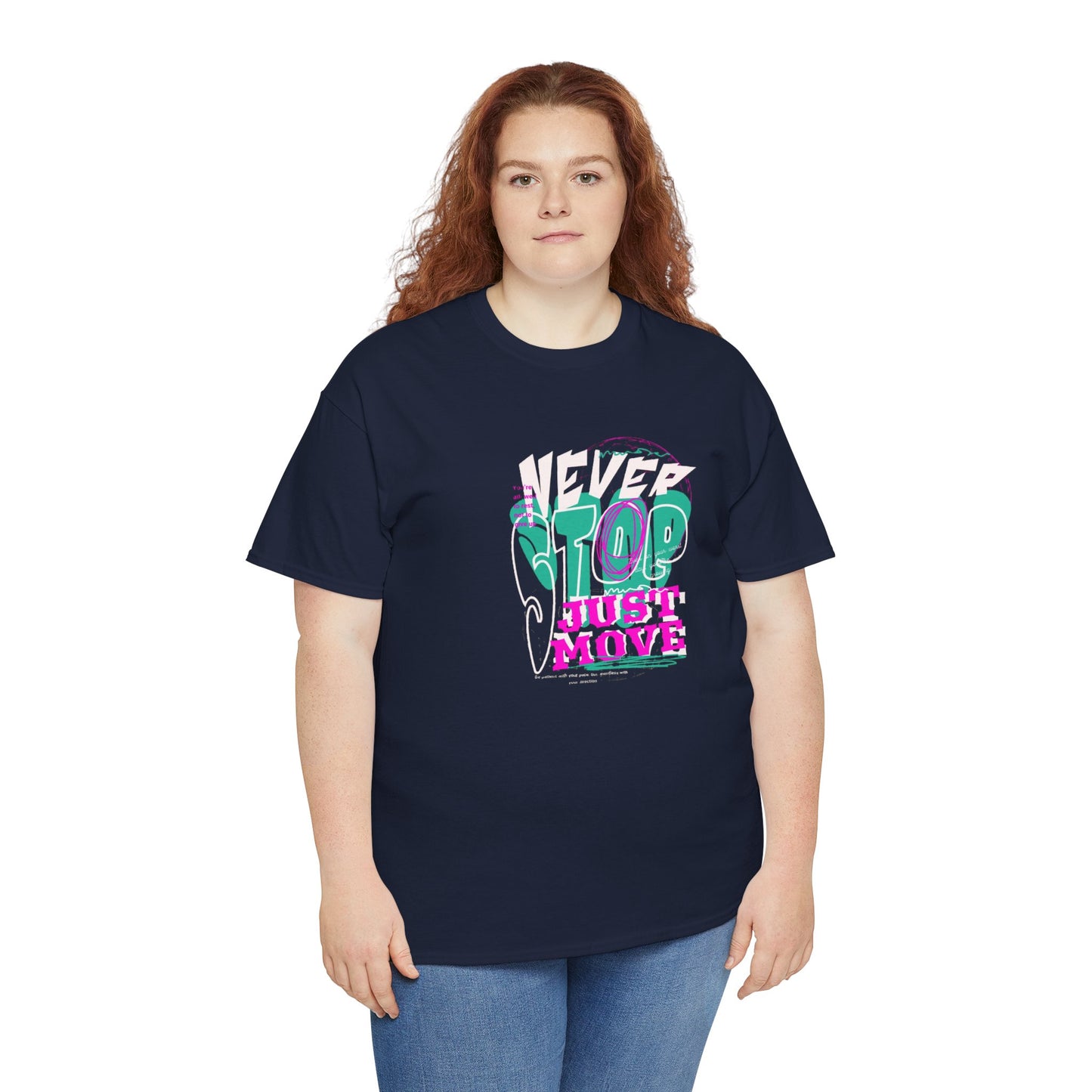 Never Stop, Just Move - Unisex Heavy Cotton Tee, Casual Workout Shirt, Motivational Graphic Tee, Gift for Fitness Lovers, Cool [...]