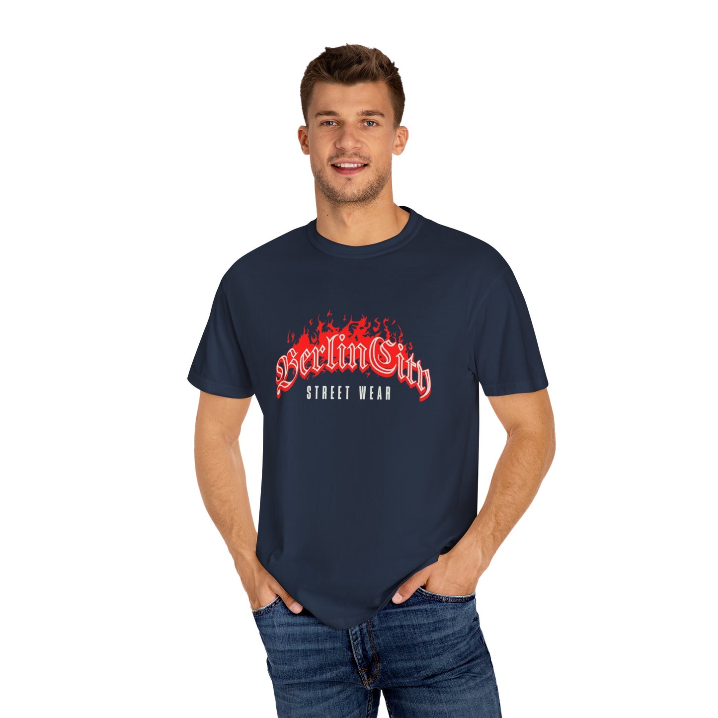 Berlin City Street Wear Unisex Garment-Dyed T-shirt, Casual Tee, Streetwear Fashion, Urban Style, Gift for Trendsetters, Summer Apparel