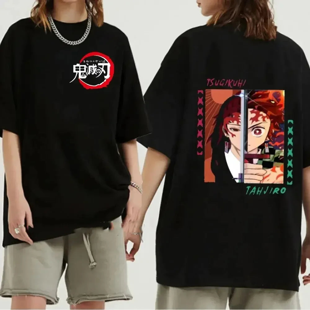 Japanese Anime Demon Slayer Graphic Print Men T-Shirt - Womens T Shirt