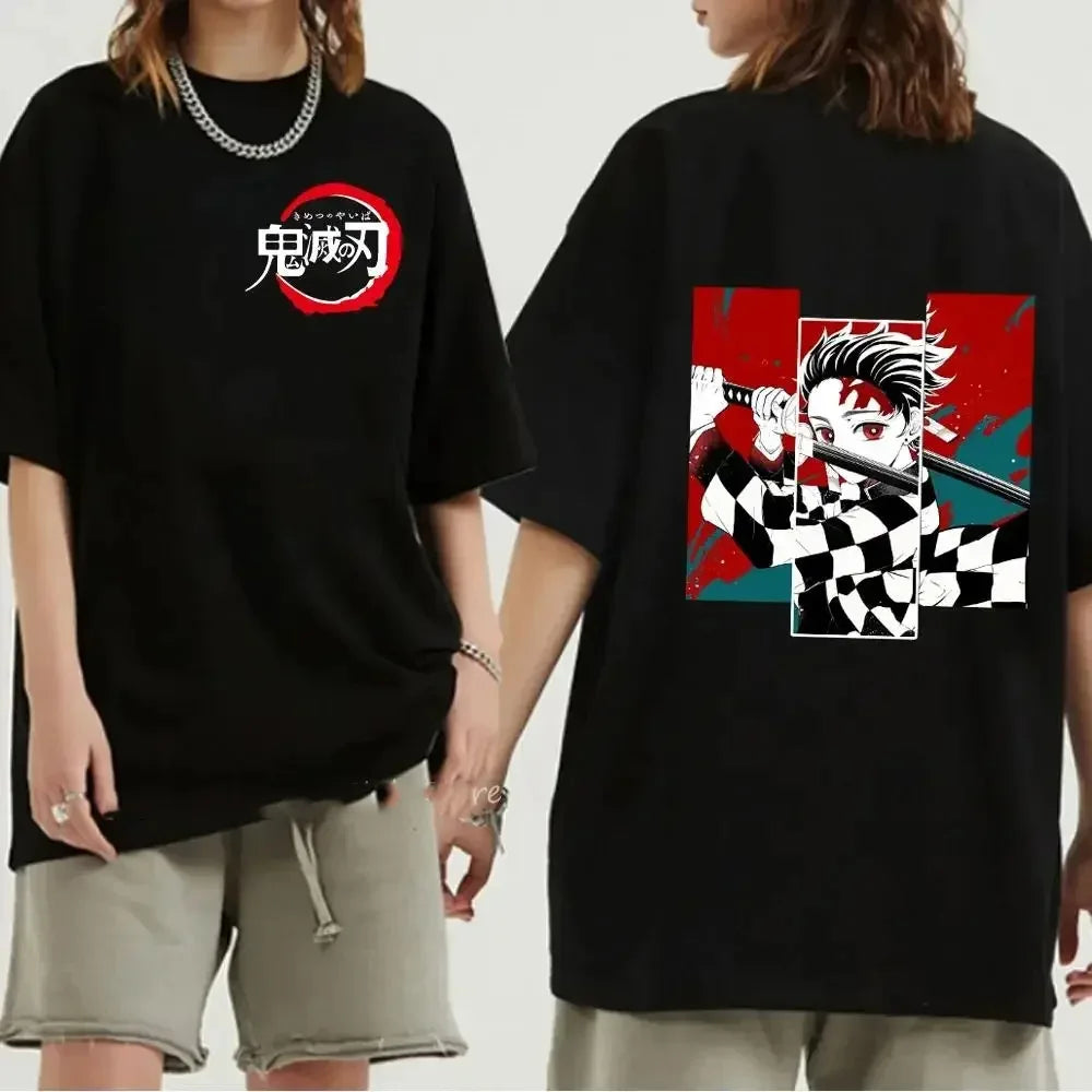 Japanese Anime Demon Slayer Graphic Print Men T-Shirt - Womens T Shirt