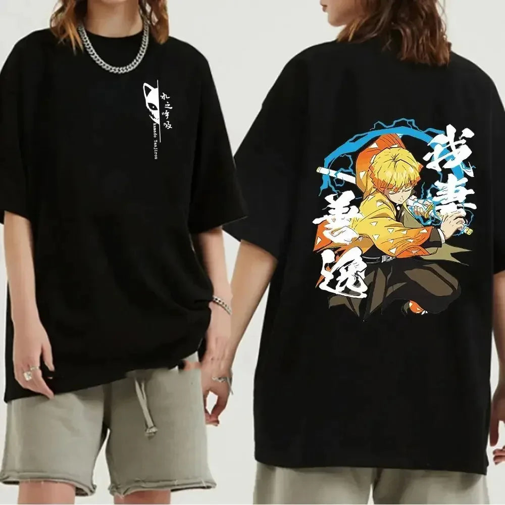 Japanese Anime Demon Slayer Graphic Print Men T-Shirt - Womens T Shirt