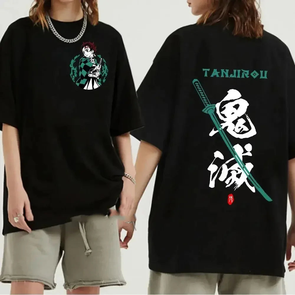 Japanese Anime Demon Slayer Graphic Print Men T-Shirt - Womens T Shirt
