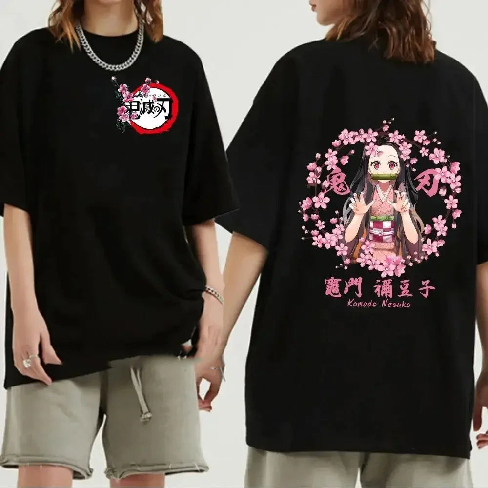 Japanese Anime Demon Slayer Graphic Print Men T-Shirt - Womens T Shirt