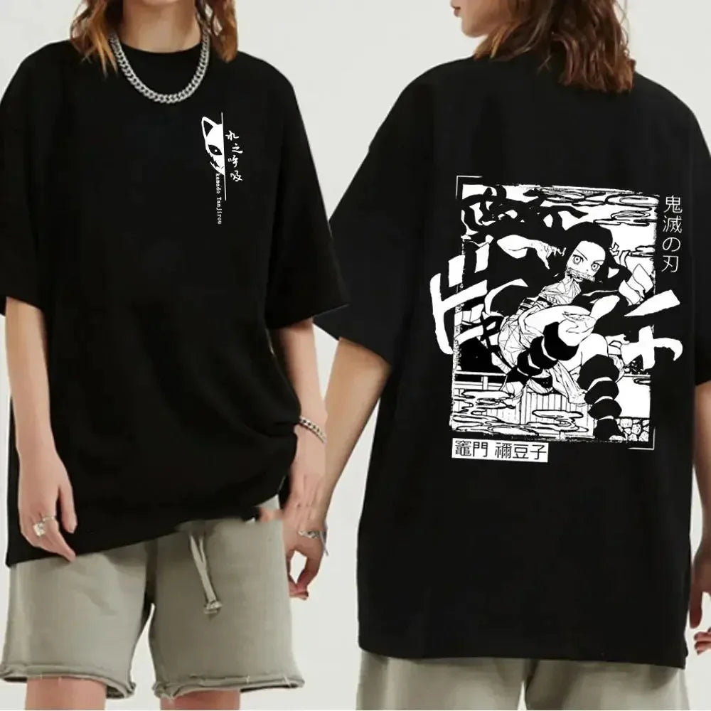 Japanese Anime Demon Slayer Graphic Print Men T-Shirt - Womens T Shirt