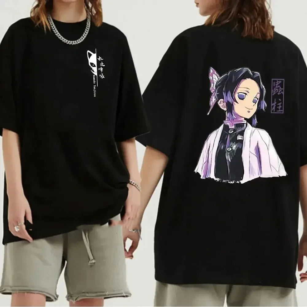 Japanese Anime Demon Slayer Graphic Print Men T-Shirt - Womens T Shirt