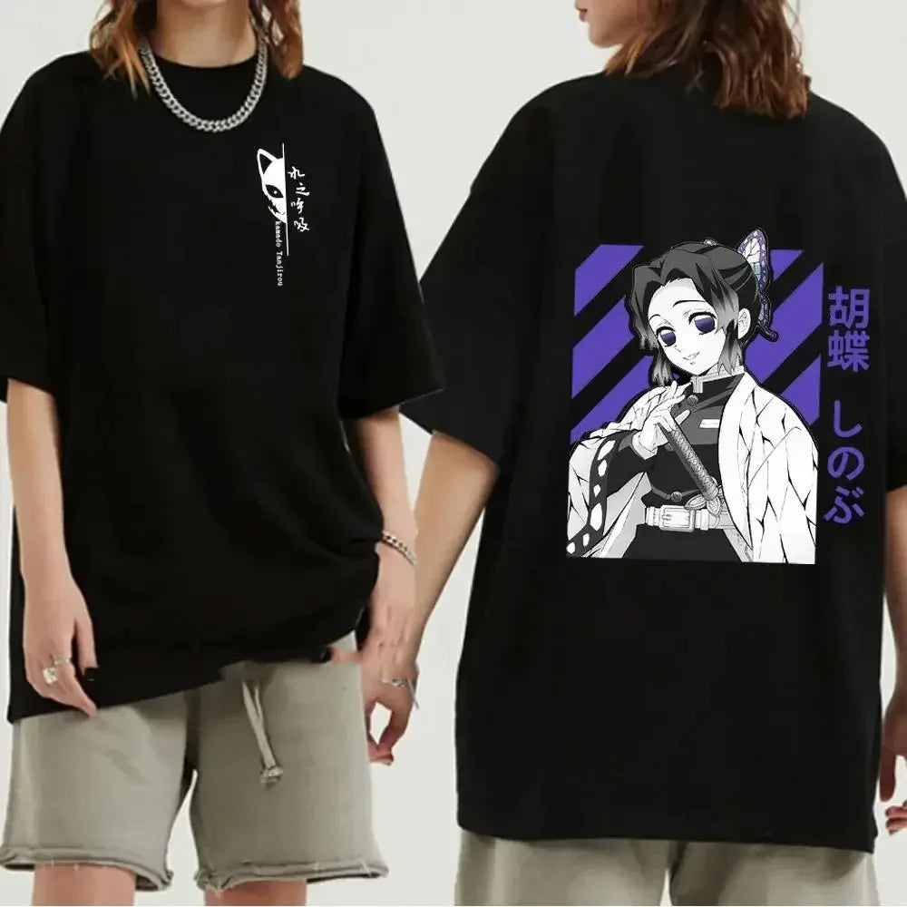 Japanese Anime Demon Slayer Graphic Print Men T-Shirt - Womens T Shirt