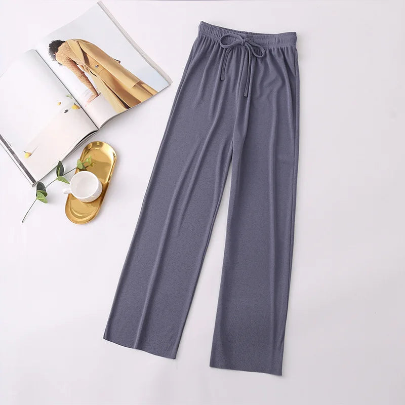 Women Long Pants Spring Summer Straight Long