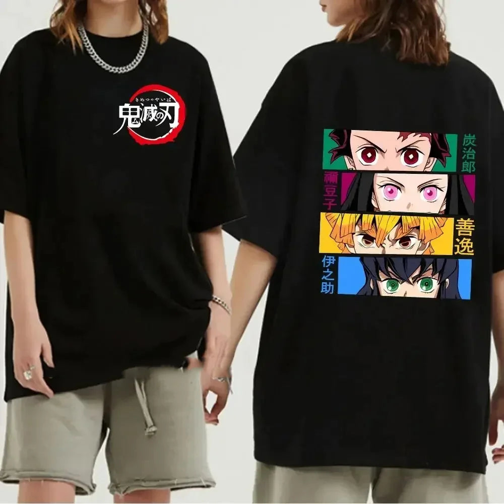Japanese Anime Demon Slayer Graphic Print Men T-Shirt - Womens T Shirt