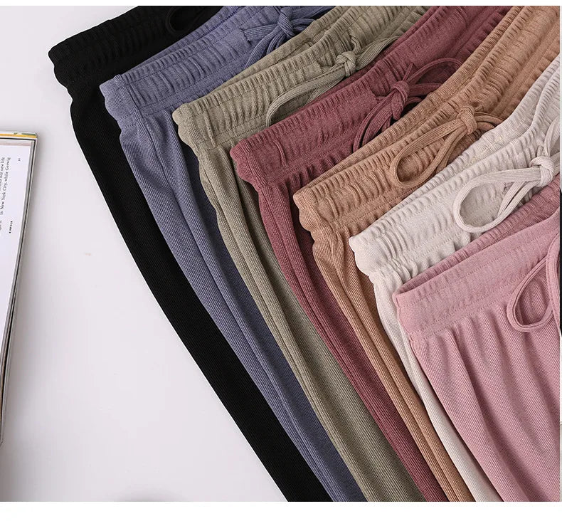 Women Long Pants Spring Summer Straight Long