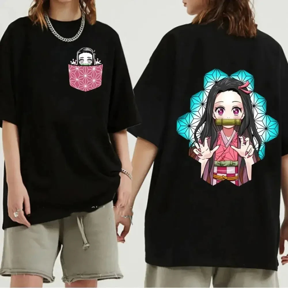 Japanese Anime Demon Slayer Graphic Print Men T-Shirt - Womens T Shirt