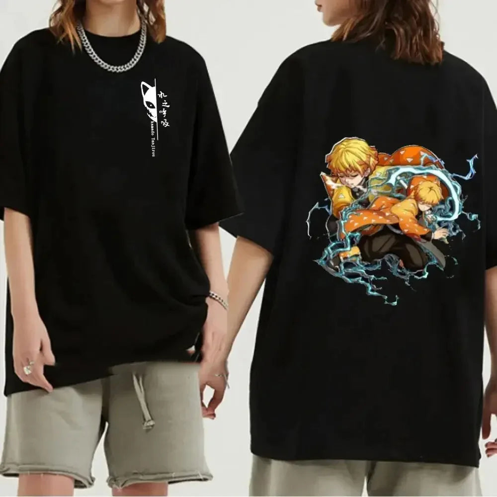 Japanese Anime Demon Slayer Graphic Print Men T-Shirt - Womens T Shirt