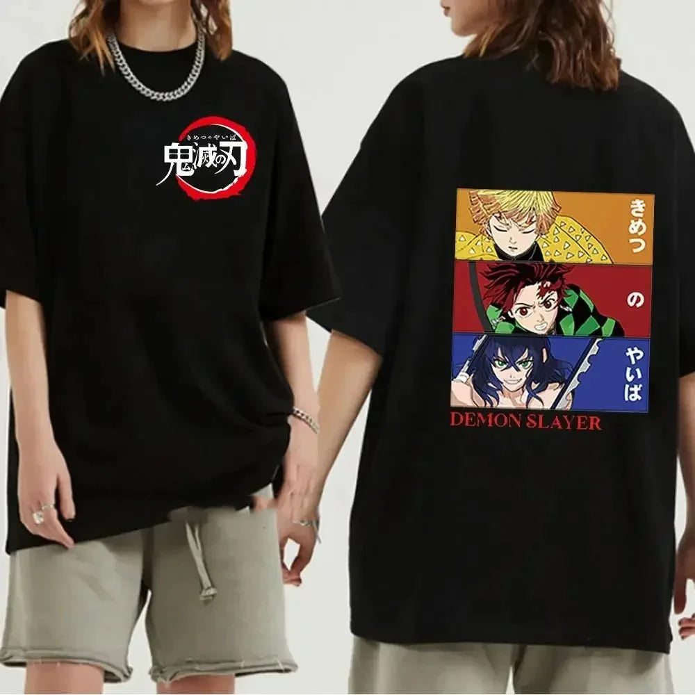 Japanese Anime Demon Slayer Graphic Print Men T-Shirt - Womens T Shirt
