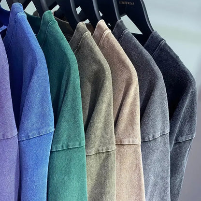 American Style Retro Heavyweight Solid Color