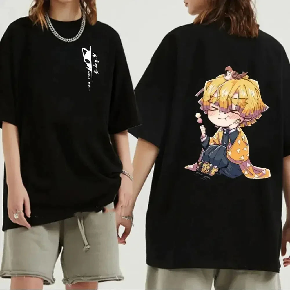 Japanese Anime Demon Slayer Graphic Print Men T-Shirt - Womens T Shirt