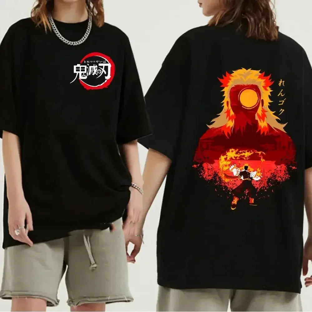 Japanese Anime Demon Slayer Graphic Print Men T-Shirt - Womens T Shirt