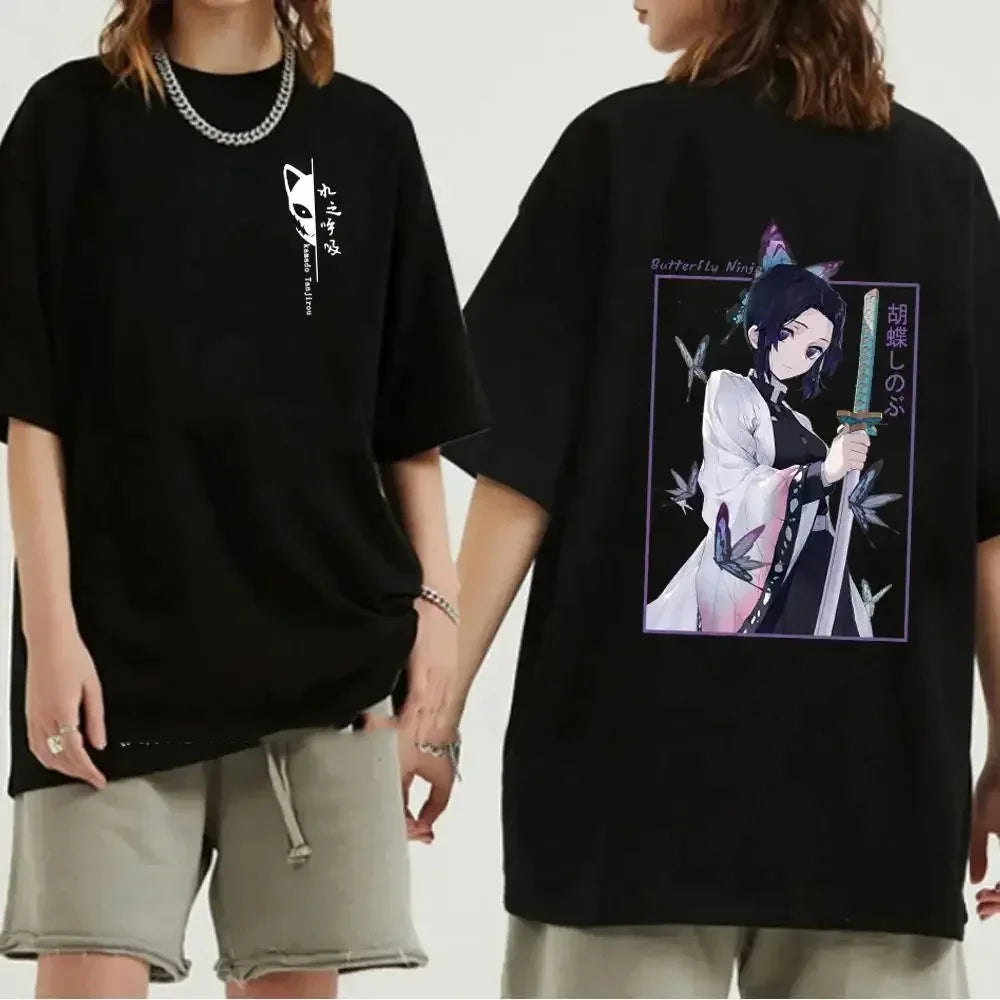 Japanese Anime Demon Slayer Graphic Print Men T-Shirt - Womens T Shirt