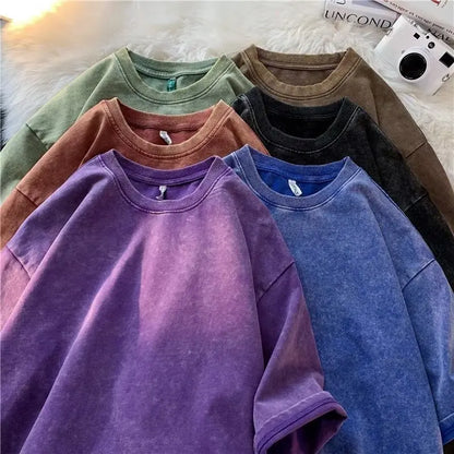 American Style Retro Heavyweight Solid Color