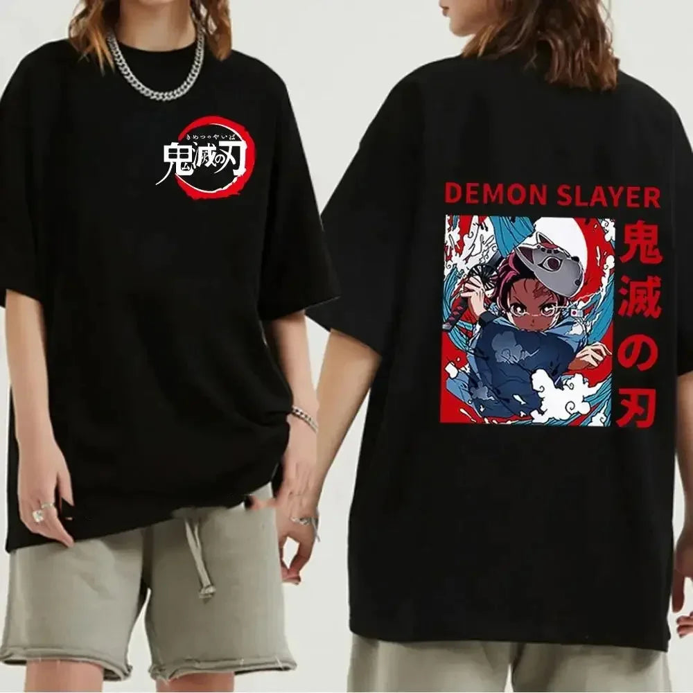 Japanese Anime Demon Slayer Graphic Print Men T-Shirt - Womens T Shirt